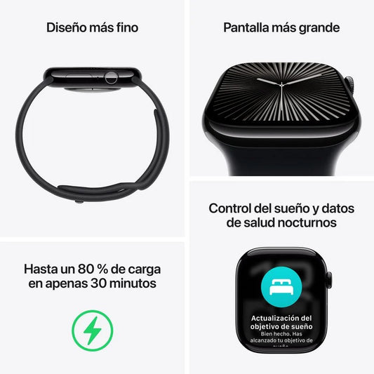 Apple Watch Series 10 GPS 42mm Caja Aluminio Oro Rosa con Correa Deportiva Rosa Rubor S - MovilMania S.L