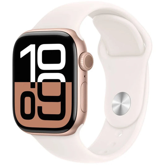 Apple Watch Series 10 GPS 42mm Caja Aluminio Oro Rosa con Correa Deportiva Rosa Rubor S - MovilMania S.L